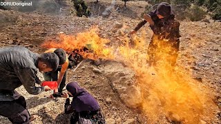 A Can Suddenly Exploded in the Fire! | A Scary Moment While Akram Was Burning Trash 😱🔥