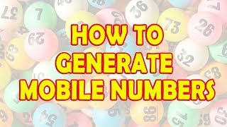 How to Generate Mobile Numbers | Mobile Number Generator Software screenshot 5