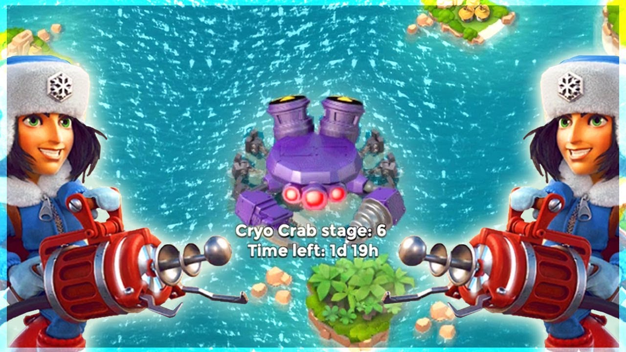 Boom Beach ALL CRYONEERS Take on Cryo Crab!!