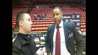 Jack Williams and Coach Stoudamire post game interview following a win on Pepperdine