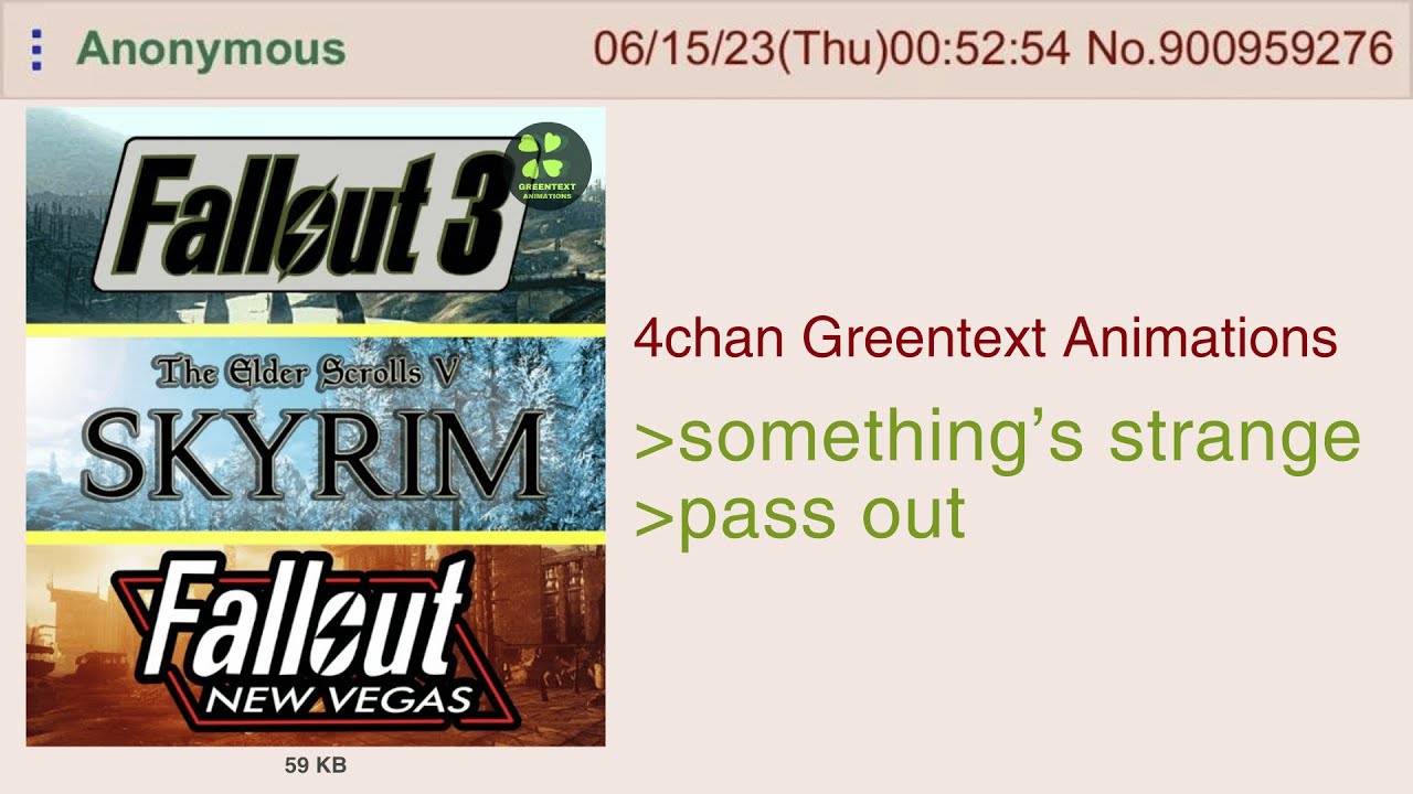 Anon heard New Vegas is better than Skyrim | 4chan Greentext Animations