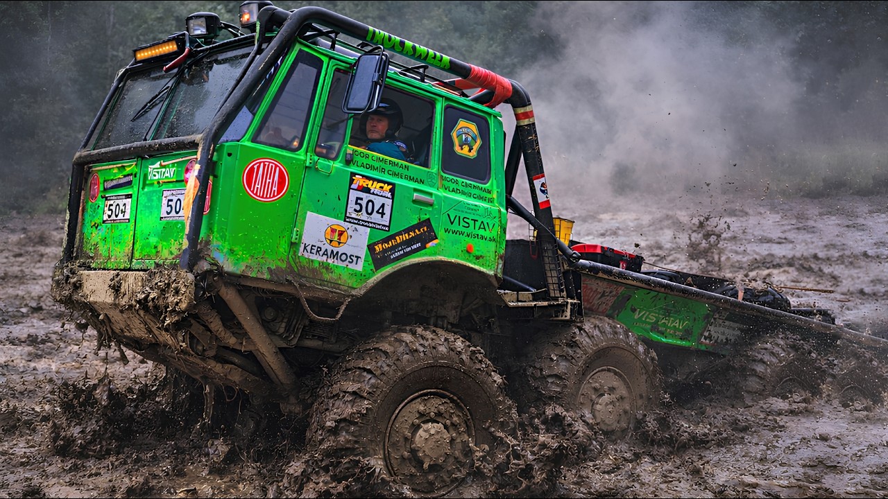 Подборка внедорожных трюков 8x8 Titans – Мощные машины против грязи, рек и горных перевалов
