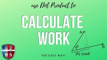 How to use vectors to calculate the application of work using the dot product