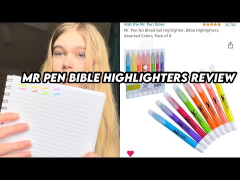 Mr Pen No Bleed Bible Highlighters Review 