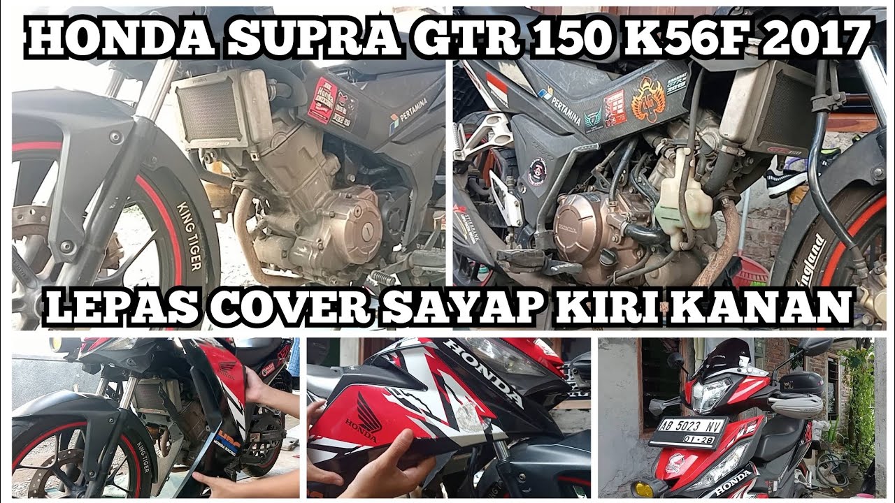MELEPAS COVER - TUTUP BODI SAYAP KANAN & KIRI HONDA SUPRA GTR 159 K56F 2017