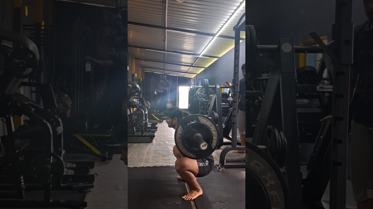 barbell squat 60kg challeng🔥 