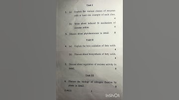 Biochemistry and Plant Biotechnology (Botany) #Sem 6th# CRSU Jind #2024