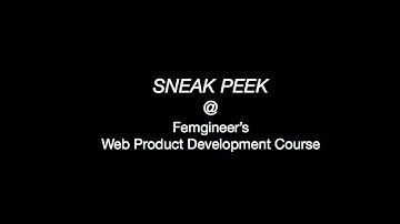 Sneak Peek at Web Product Development Course