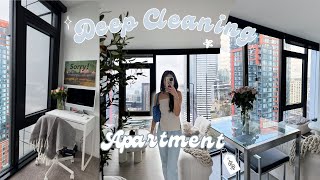DEEP CLEANING MY ENTIRE SEATTLE HIGH-RISE APARTMENT! | spring cleaning motivation + pike place vlog