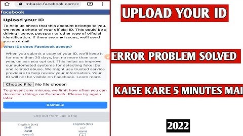 To prevent any misuse we limit how aften you can do certain Upload Your Facebook Id Solve 2022