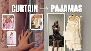 I Made a Pajama Set From a Thrifted Curtain (Easy Sewing Tutorial)
