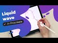 Lets animate framebyframe liquid wave in procreate tutorial