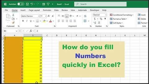 How To Fill Numbers In #Excel Quickly And Easily!
