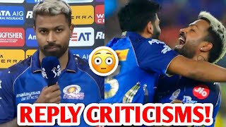 Hardik Pandya REPLY on Jasprit Bumrah Criticism! 😳 Hardik Bumrah MI IPL 2026 Cricket News