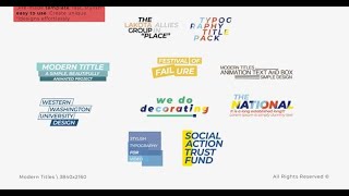 Modern Titles 5.0 | After Effects | After Effects template - Envato elements