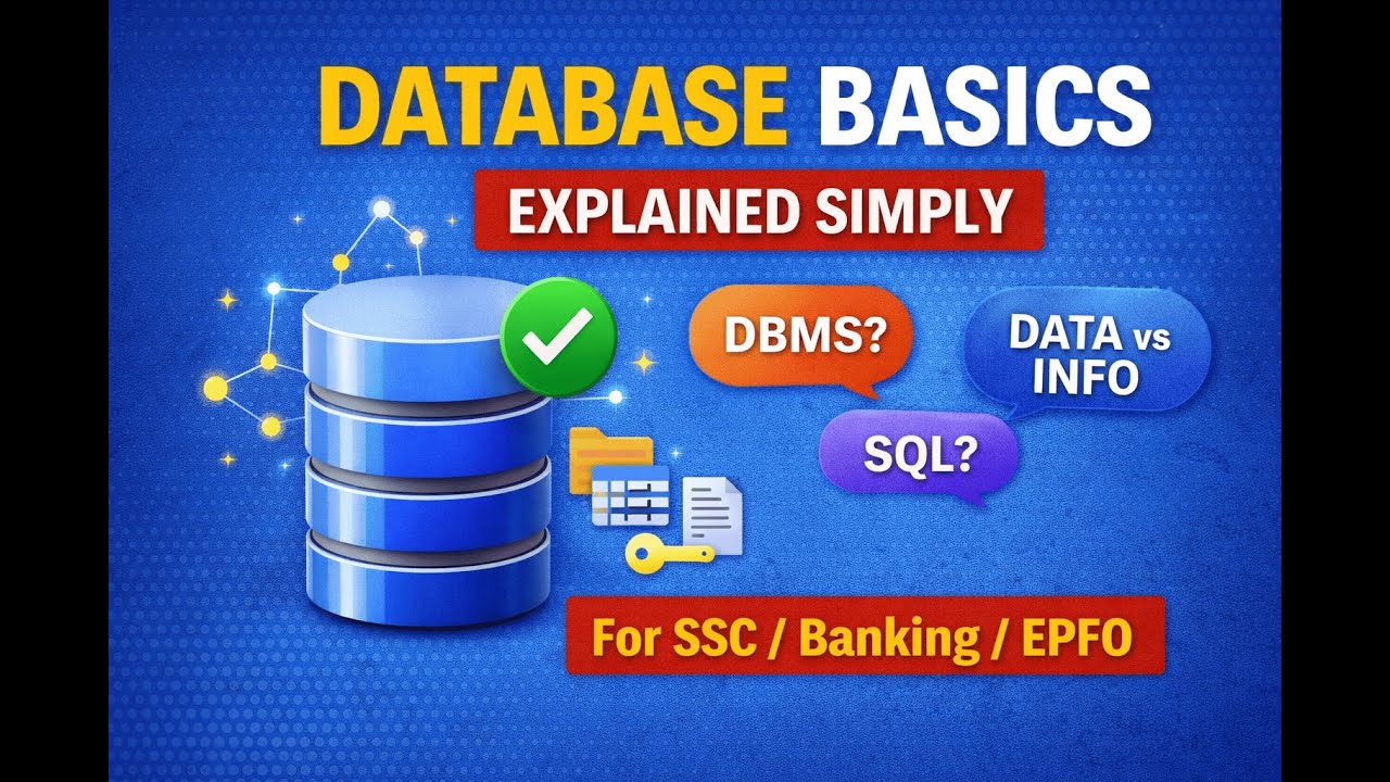 ## 🗄️ **DATABASE BASICS | DBMS Explained Simply for Exams & Beginners ...