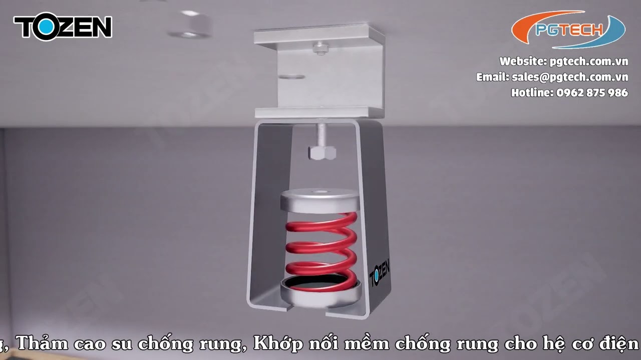 Hướng dẫn lựa chọn và lắp đặt lò xo chống rung dạng treo: treo quạt, treo FCU/AHU, treo ống, máy móc
