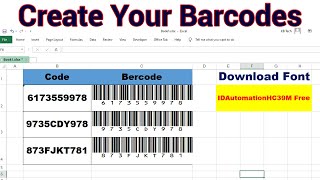 How to Create Barcodes in Excel Using Font IDAutomationHC39M [The Simple Way]