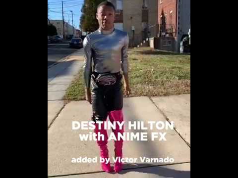 Destiny Hilton with anime effects
