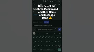 How to use Built-in slash for / thread Command in Discord Mobile #roduz #discord #howto #how #thread