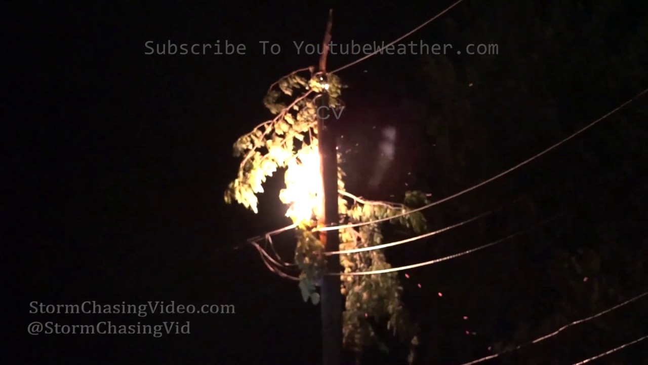Hays, KS Night Storm Damage and Transformer Fire - 8/13/2019