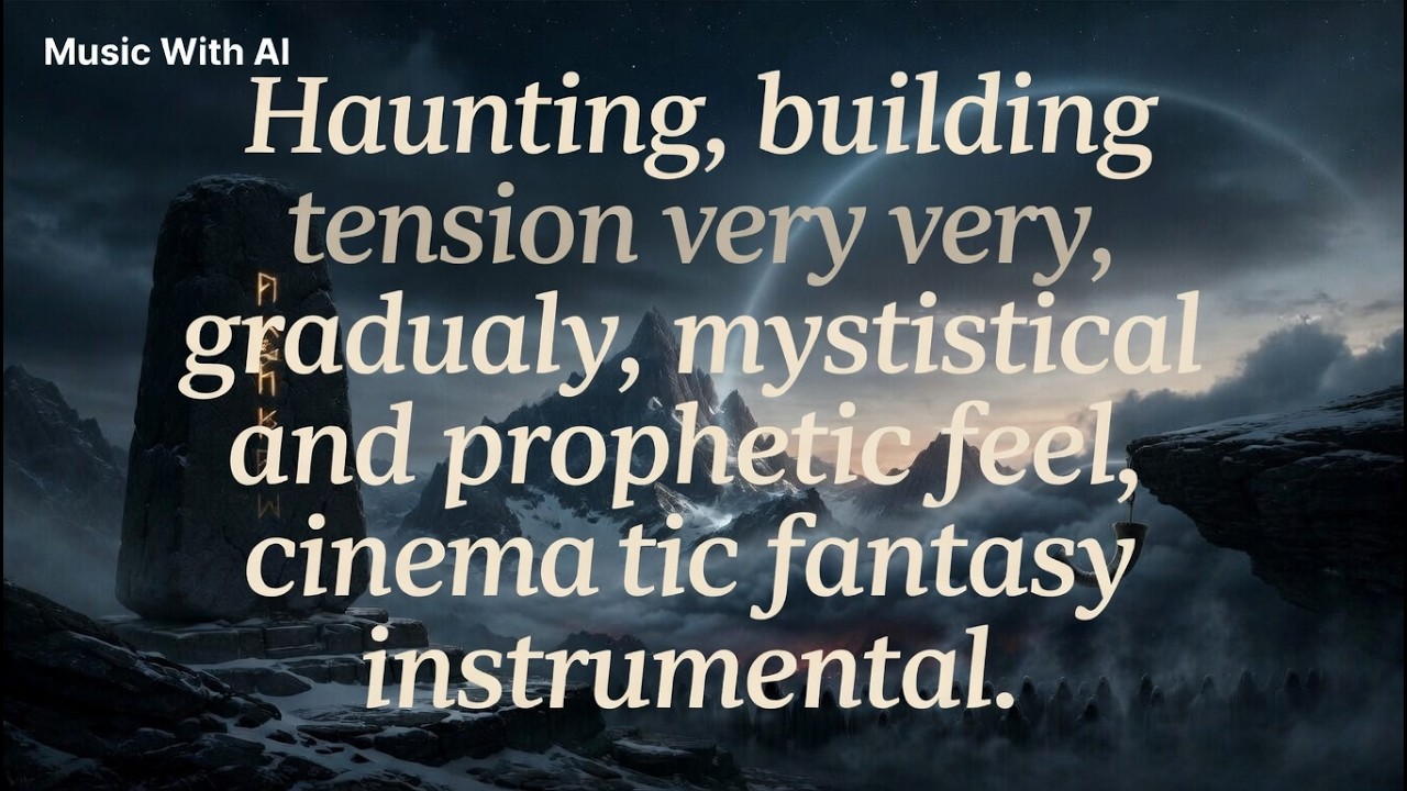 Haunting building tension very gradually mystical and prophetic feel, cinematic fantasy instrumental
