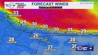Breaking down Nor'easter conditions on the First Coast Saturday