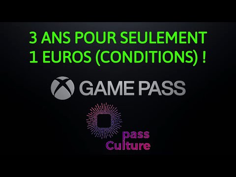 Comment avoir le Game pass pendant 3 ans pour 1 euros grace au pass culture !