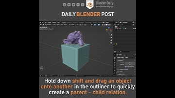 How to Parent Objects in the Outliner in Blender