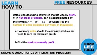 How to Solve a Profit Maximization Problem (Units Sold & Profit Made)