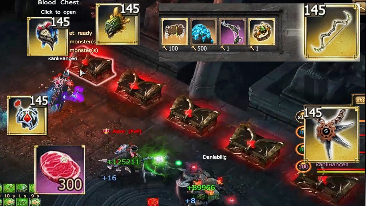 My New 145 Level Items, Crafting Uniques, 5 Blood Chest With Friends
