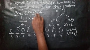 vowels occupy even place👉permutations examples🌟Even and odd🌟Distinct and not distinct objects👉Part21