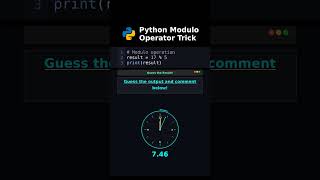 Python Modulo Operator Trick #pythonshorts