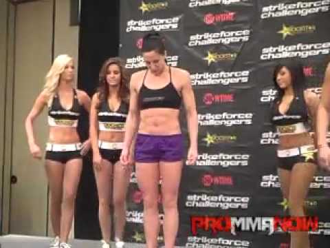 Julia Budd vs. Amanda Nunes weigh in at Strikeforc...
