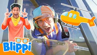 blippi explores firefighting helicopter learn asl baby sign
