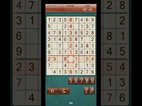 Playing Sudoku Fun Beginner Level 33