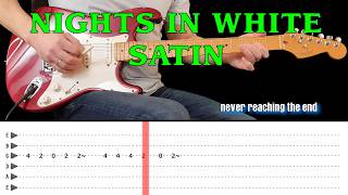 NIGHTS IN WHITE SATIN | guitar instrumental (with tabs & lyrics) - The Moody Blues