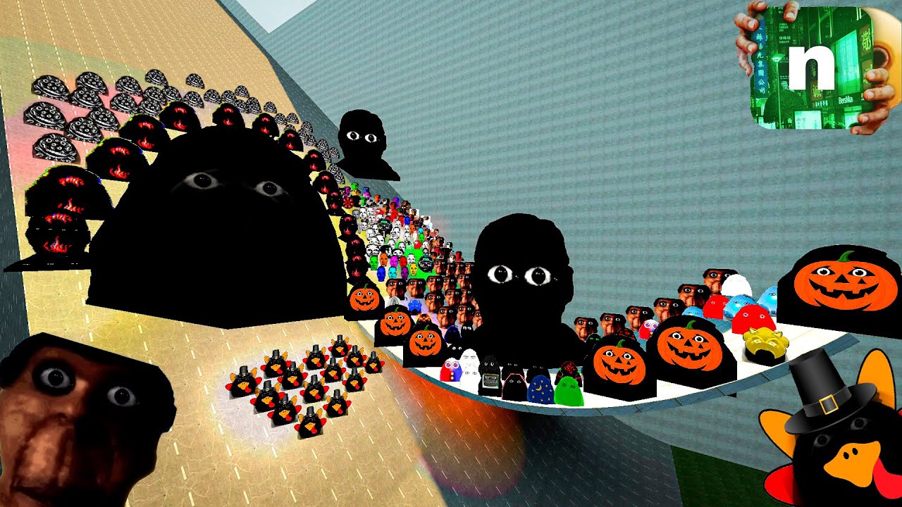 Angry MUNCI Family, NEW Turkey Munci, Selene Delgado and Obunga on the BIG SLOPE! | Garry's Mod