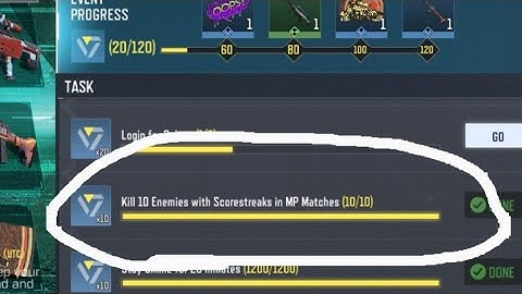 Call Of Duty Mobile Kill 10 Enemies with Scorestreaks in MP  Task Complete