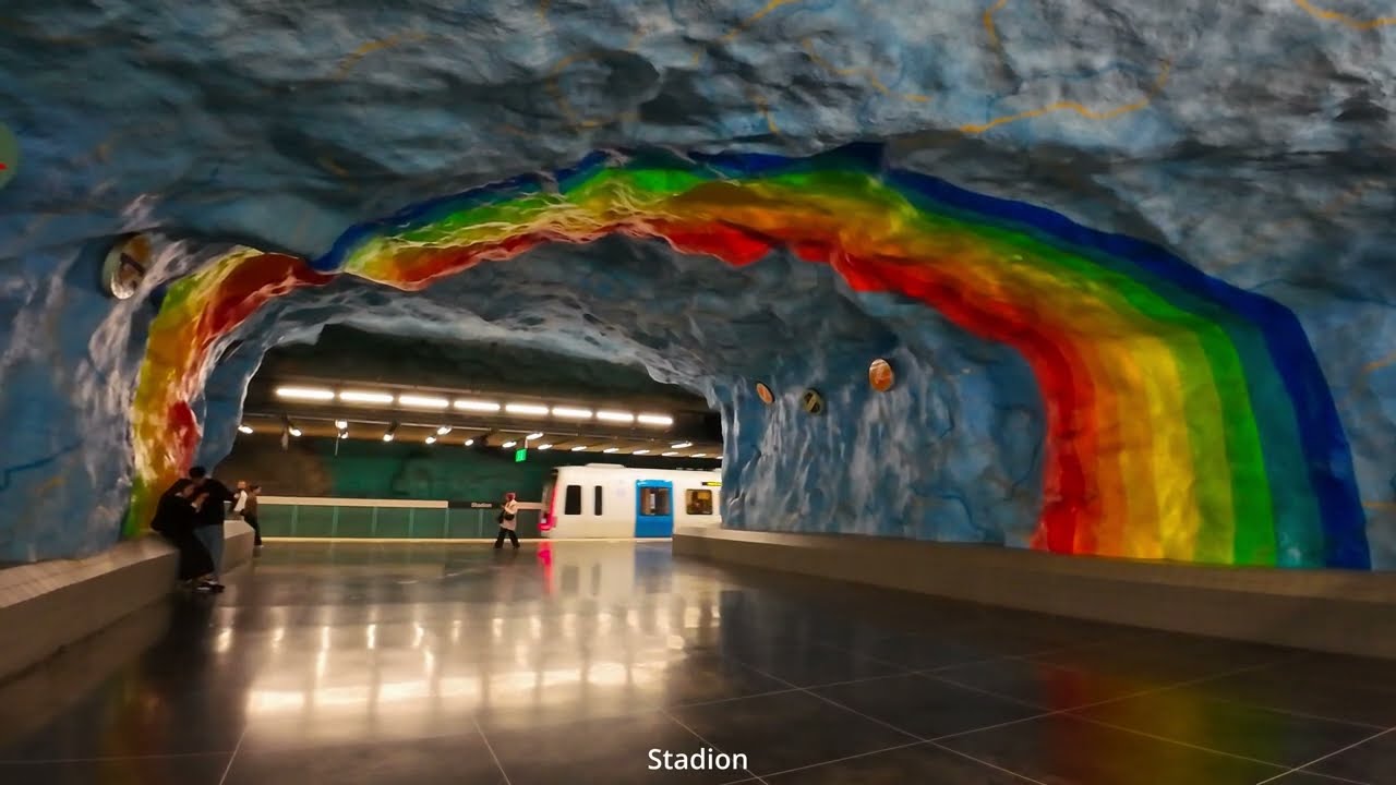 Visit Stockholm | Subway Stations | 4K Resolution | Walking Tour
