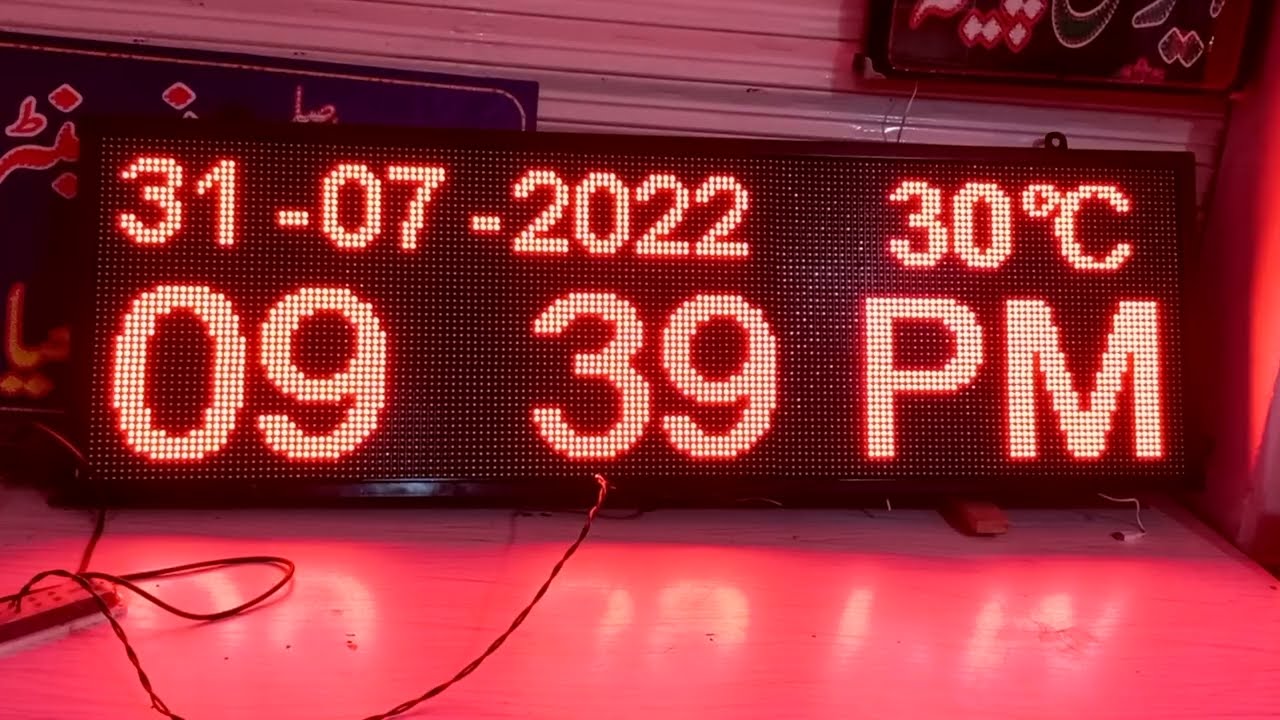 LED Digital Wall Clock Digital Clock With Temperature Display YouTube