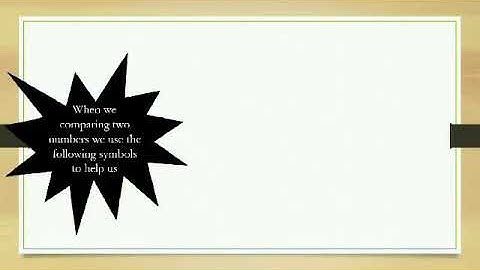 Maths Department- Grade 1 - Comparing 2-digit numbers.