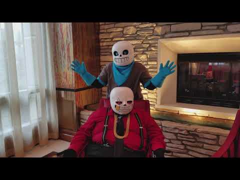 Peek-a-boo Underfell Sans!! With Swap Sans! (HD)