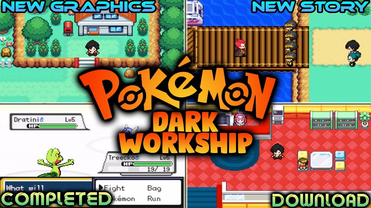 Completed Pokemon Dark Workship Gba Rom Hack With New Region,new graphics  and More! 