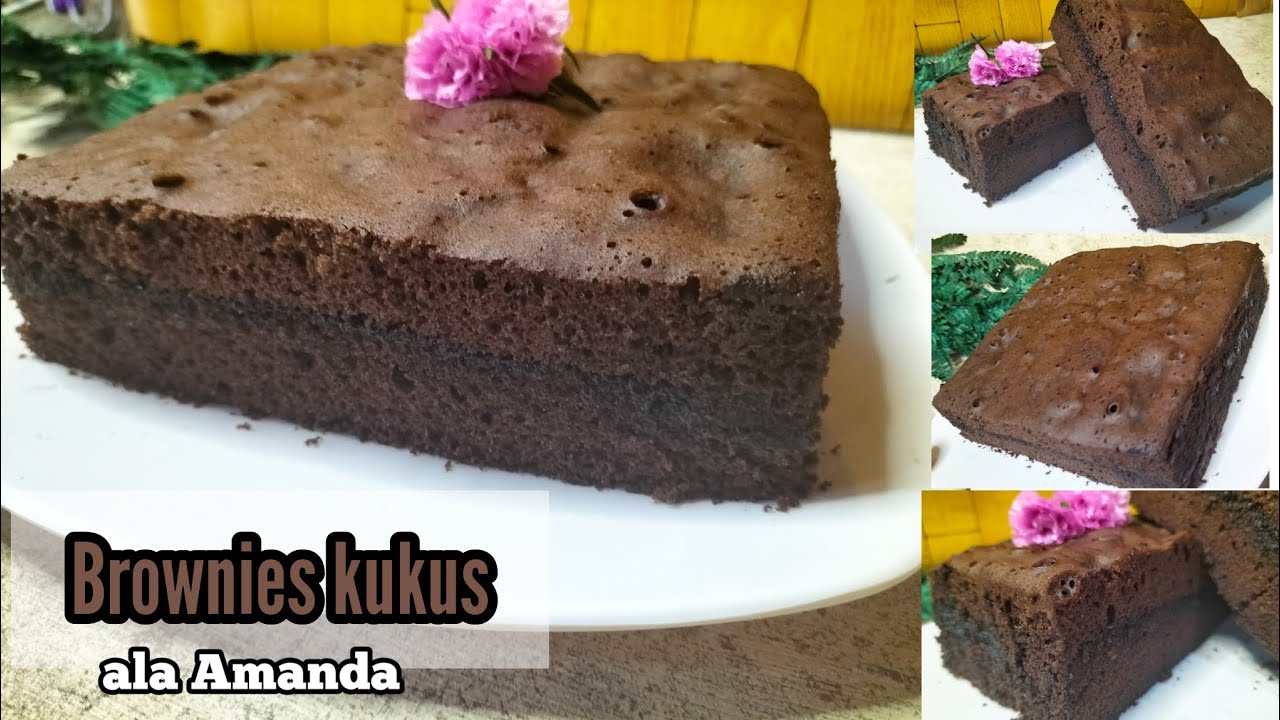 Brownies kukus Ala AMANDA super lembut!! 6 Telur cocok juga untuk base