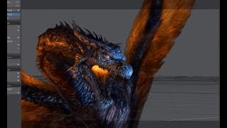 Animated Dragon Painting early WIP
