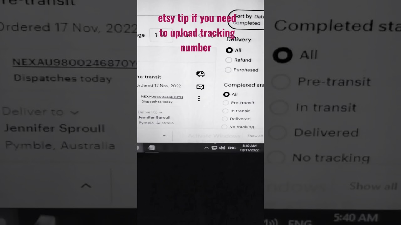 I want to upload tracking number again in my Etsy shop. 