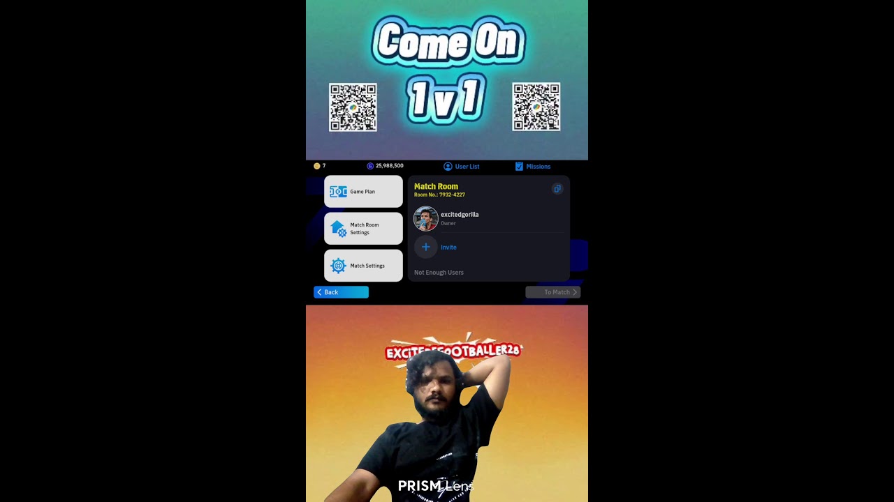 Open 1v1 with Viewers – friendly games, no serious competition