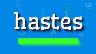 Hastes Nasil Okunuyor? (How To Pronounce Hastes?)