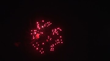 5 Inch Firework Shell - Red Crossette Effect